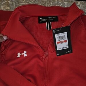 New With Tags Under Armour Red Zip-Up Jacket
